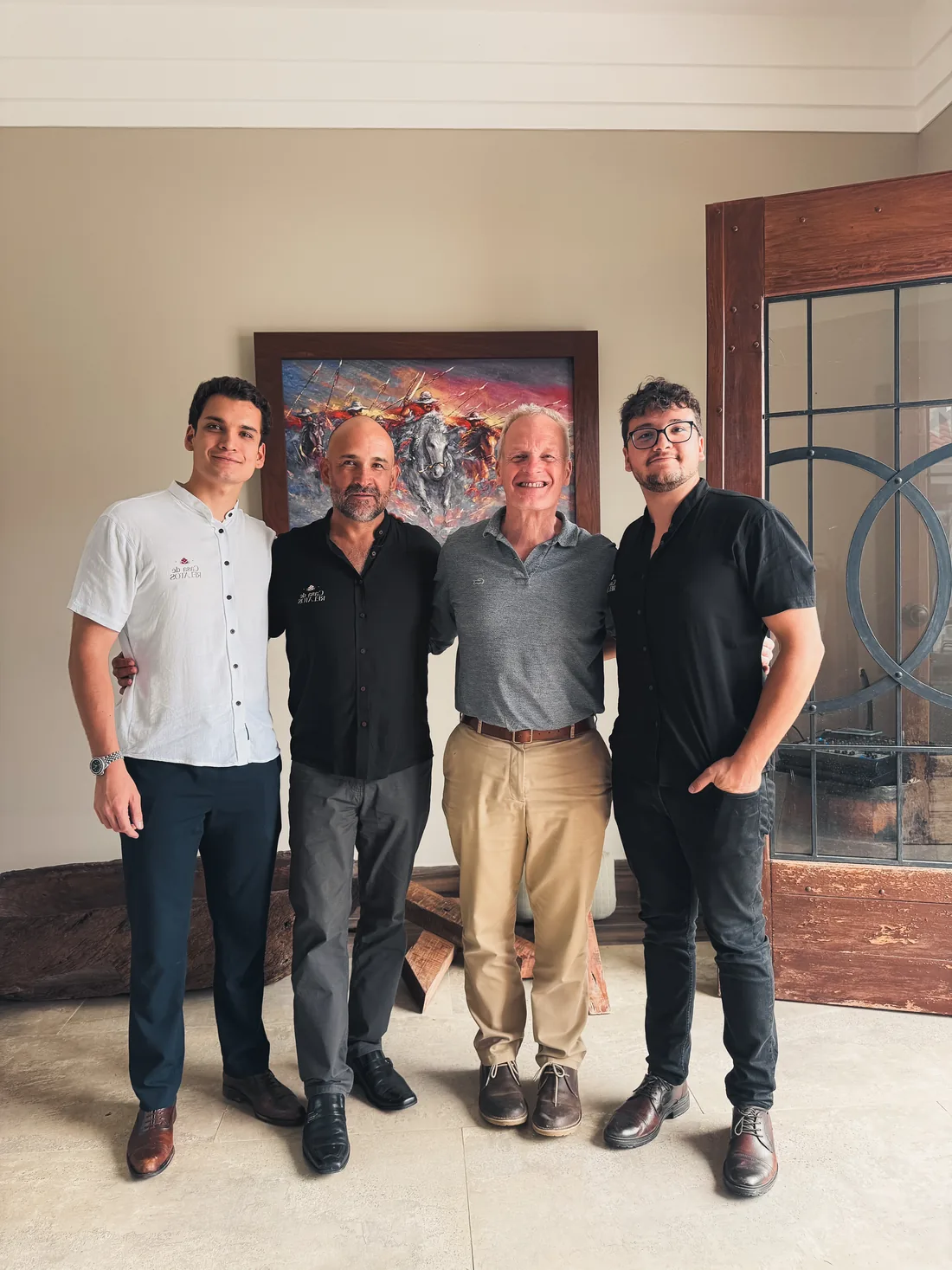 Familia Vacaflores en la bodega